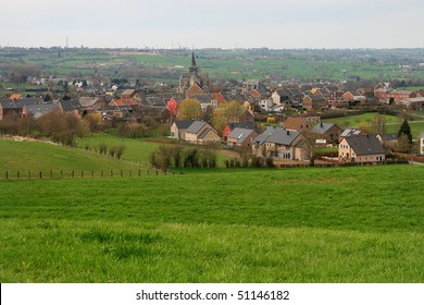 Belgium, panoramic view of Clermont. Environs Liege.