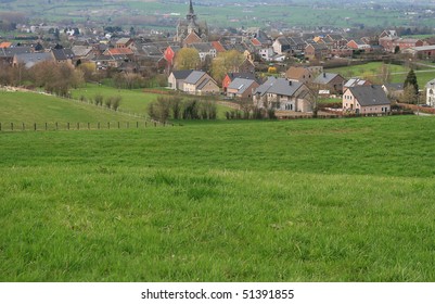 Belgium, panoramic view of Clermont. Environs Liege.