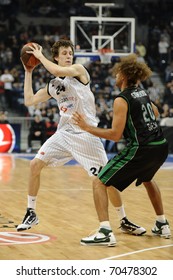 BELGRADE - FEBRUARY 3: Jan Vesely Of Partizan Controls The Ball During 