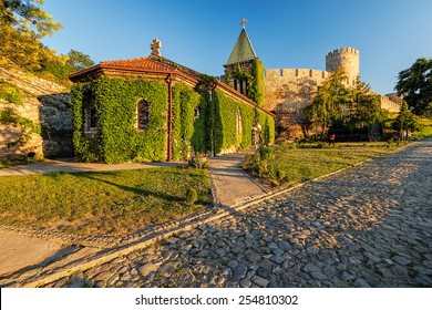 Belgrade Fortress And Kalemegdan Park With Dramatic Clouds 