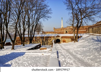 Belgrade Fortress An Winter, Belgrade Serbia