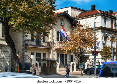 Belgrade, Serbia 07/09/2017: Croatia Embassy In Serbia