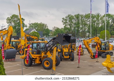Belgrade, Serbia - April 28, 2022: Famous British Manufacturer of Construction Equipment Jcb at Trade Fair Expo.