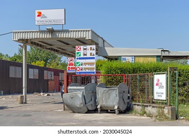 Belgrade, Serbia - August 09, 2021: DS Smith Paper Recycling Facility In Belgrade, Serbia.