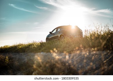 Belgrade, Serbia - August 25 2020 : Fiat Bravo Car On Road With Sunshine Light