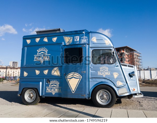 Belgrade / Serbia -\
February 6, 2020: The Citroën H Van, Type H, H-Type or HY is a\
panel van (light truck) produced by the French automaker Citroën\
between 1947 and 1981.