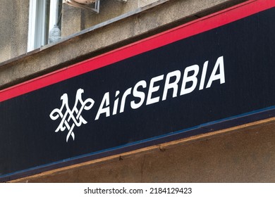 Belgrade, Serbia - June 7, 2022: Logo For Air Serbia.