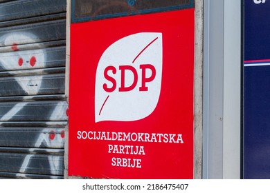 Belgrade, Serbia - June 7, 2022: Logo Of The Social Democratic Party Of Serbia.