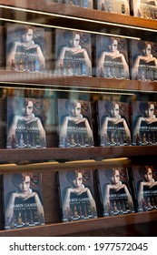 Belgrade, Serbia - March 23, 2021:  Book Store And The Book Queens Gambit In Shop Window In Knez Mihailova Pedestrian And Shopping Area In Belgrade