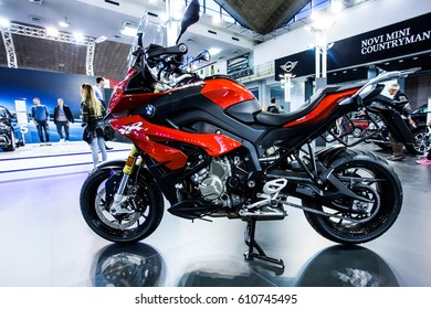 BELGRADE, SERBIA - MARCH 28, 2017 Belgrade Car Show  BMW S1000XR Motorcycle  Sport Tourer
