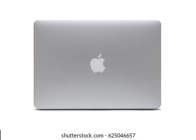 BELGRADE, SERBIA - MARCH 3, 2017: MacBook computer isolated on white. The MacBook is a brand of notebook computers manufactured by Apple Inc.