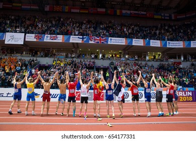 BELGRADE, SERBIA - MARCH 3-5, 2017: Man Heptathlon, Decathlon, European Athletics Indoor Championships In Belgrade, Serbia