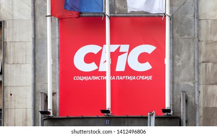 BELGRADE, SERBIA - MAY 01, 2019: Photo Of Socialist Party