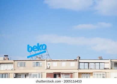 BELGRADE, SERBIA - MAY 3, 2021: Beko Logo On Their Main Office For Serbia. Beko Is A Turkish Domestic Appliance And Consumer Electronics.



