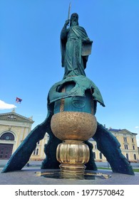 Belgrade, Serbia: May 5, 2021 - He Monument To The Grand Prince Of The Serbian Grand Principality From 1166 To 1196 Stefan Nemanja, The Work Of The Russian Sculptor And Academi