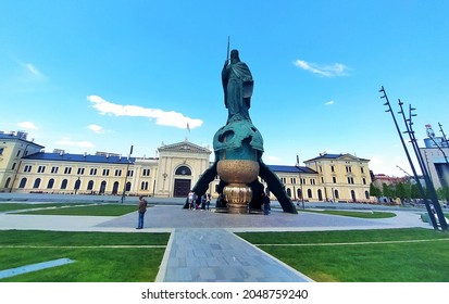 Belgrade, Serbia: May 5, 2021 - The Monument To The Grand Prince Of The Serbian Grand Principality From 1166 To 1196 Stefan Nemanja, The Work Of The Russian Sculptor And Academic From Moscow Alexander