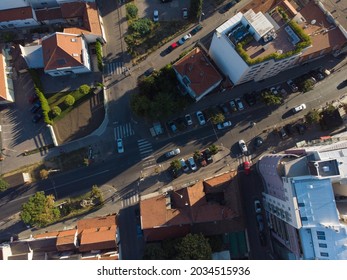 Belgrade Streets. Aerial Photography. Traffic Concept. 