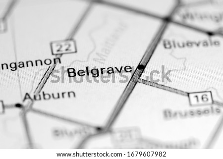 Belgrave. Canada on a map