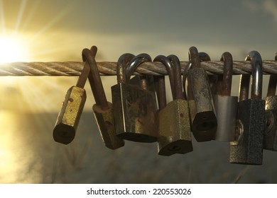 Belief Of People That Their Love Will As Strong As Pair Of Lock Which Still There From Time To Time.