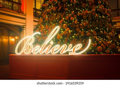 Believe Christmas Sign In The Macys