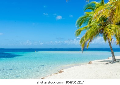 Belize Cayes - Small tropical island at Barrier Reef with paradise beach - known for diving, snorkeling and relaxing vacations - Caribbean Sea, Belize, Central America - Shutterstock ID 1049065217