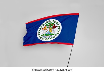 The Belize flag is isolated on a white background with a clipping path. flag symbols of Belize. flag frame with empty space for your text. - Powered by Shutterstock