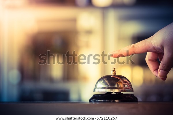 Bell call vintage service\
with hand