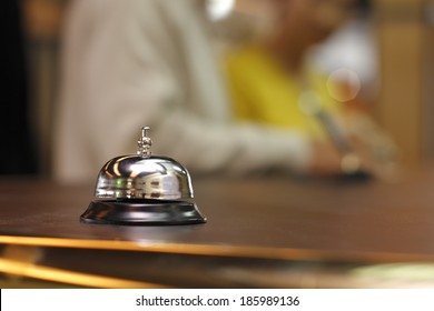 Bell Of Front Desk Of Hotel