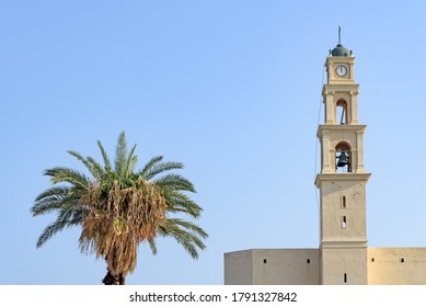 Bell tower of the church of St. Peter. Jaffa. Tel Aviv. Israel