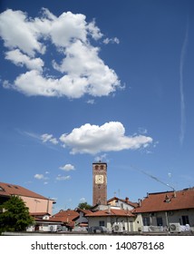 bell tower with clock