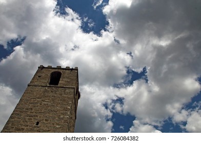 bell tower and cloudy sky