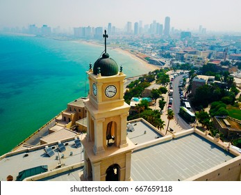 Bell tower, Jaffa, Tel Aviv, Israel, Aerial viewg