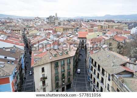 The bell tower of Pamplonas cathedral offers fantastic views of the Old town