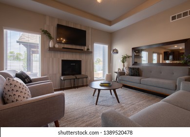 Bellevue, Nebraska / USA - May 5, 2019: Transitional Modern Interior Design