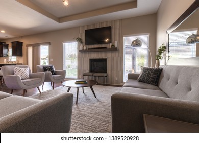 Bellevue, Nebraska / USA - May 5, 2019: Transitional Modern Interior Design