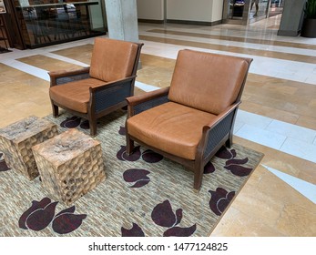 Bellevue Washington - August 11 2019: A Corner Of Bellevue Square Mall Rest Sofa Chairs