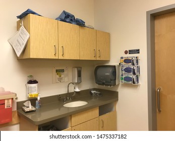 Bellevue Washington - August 9th 2019: Seattle Children’s Hospital Bellevue Urgent Care Inside Patient Room