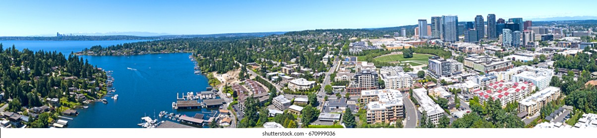 Bellevue Washington Skyline Aerial Panorama