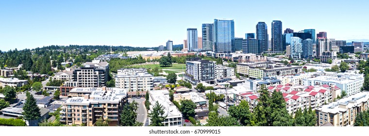 Bellevue Washington Skyline Panoramic Urban Cityscape