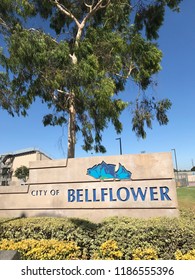 Bellflower, California, USA. September 22, 2018. Sign When Entering The City Of Bellflower In Los Angeles County, California.