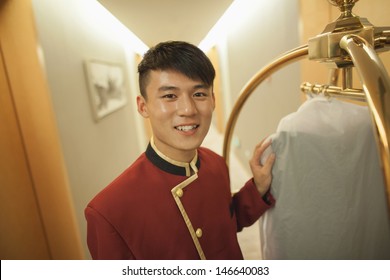 Bellhop Smiling, Portrait