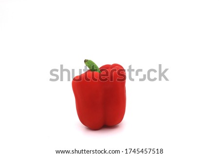 bellpepper and redchilli on white background