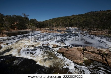 Bell's Rapids at the confluence of the Avon and Swan Rivers near Baskerville, Western Australia