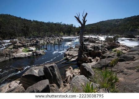 Bell's Rapids at the confluence of the Swan and Avon Rivers near Baskerville, Western Australia.