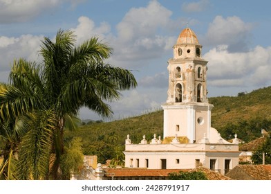 The belltower of iglesia y covento de san francisco, trinidad, unesco world heritage site, cuba, west indies, central america
