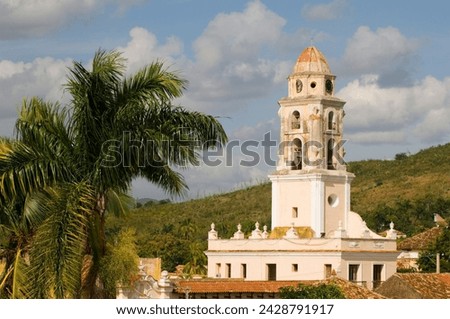 The belltower of iglesia y covento de san francisco, trinidad, unesco world heritage site, cuba, west indies, central america