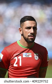 Belo Horizonte, Brazil - June 21, 2014: Ashkan DEJAGAH Of Iran During The FIFA 2014 World Cup. Argentina Is Facing Iran In The Group F At Minerao Stadium