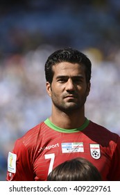 Belo Horizonte, Brazil - June 21, 2014: Masoud SHOJAEI Of Iran During The FIFA 2014 World Cup. Argentina Is Facing Iran In The Group F At Minerao Stadium