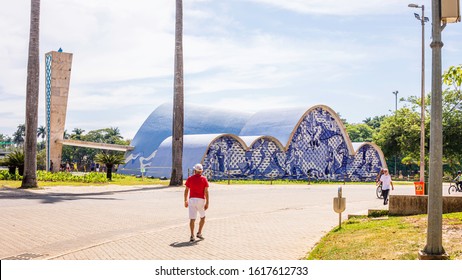 Belo Horizonte - Minas Gerais - Brasil - DEZ 27 2019: Pampulha Church Square