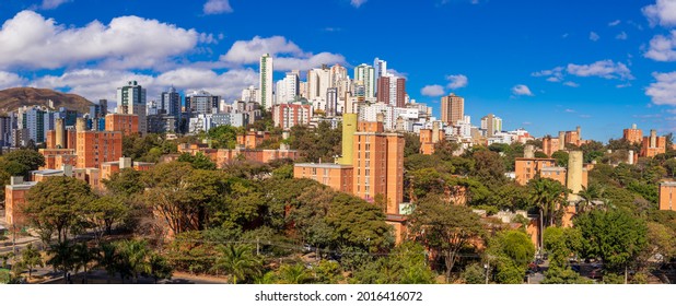 Belo Horizonte - Minas Gerais - Brasil - JUL 25 2021: Partial view of the Buritis neighborhood